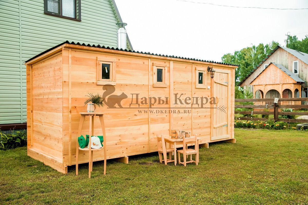 Каркасно-щитовая баня из кедра «Макси»