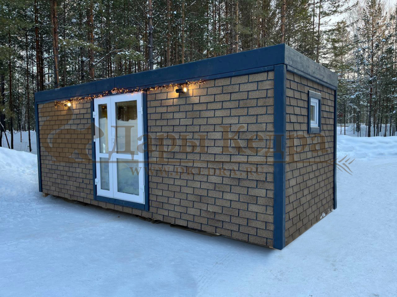 Утеплённый зимний кемпинг-дом «Панорама» с боковым входом