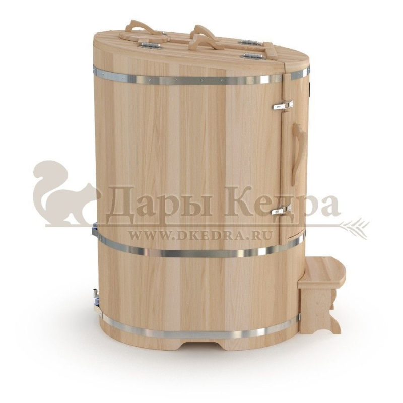 Кедровая бочка (фитобочка) овальная со скосом «Классическая»
