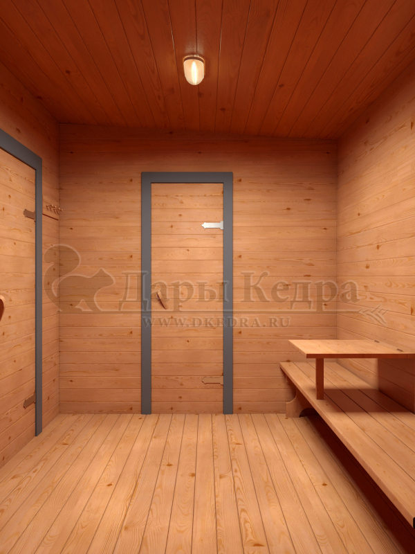 Каркасно-щитовая баня из кедра «Мега»